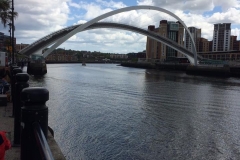 Millenium Bridge, Gateshead, next to the exhibition hall at the Baltic.